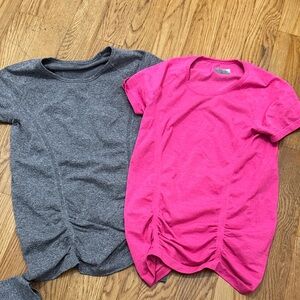 Athleta Pink and Gray Short Sleeve Tees
1 Set of 2.